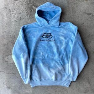 Balenciaga cloud sky oversized interlock hoodie dye made Portugal authentic XS